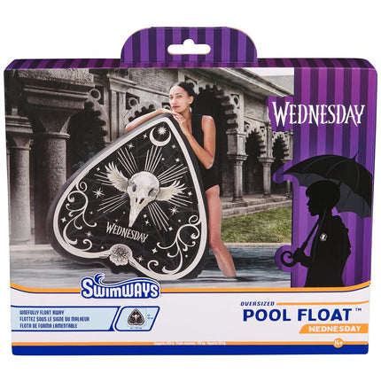 Swimways Wednesday Oversized Pool Float, Inflatable Pool Floats & Kids Pool Toys, Swimming Pool Accessories & Beach Essentials for Teens Aged 14 & Up
