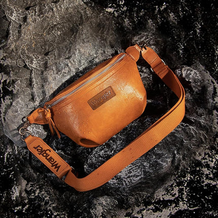 Wrangler Fanny Packs for Women Waist Bag Travel Belt Bags Crossbody Sling Bag for Women, Light Brown WG82-194LBR