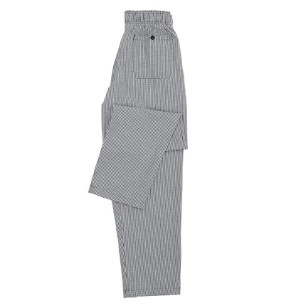 Chef Works Essential Unisex Baggy Pants - Large / L / Lrg - Small Black Check Design, Waist Size: 38-40 inch, Polycotton, Men's & Women's Chef Pants, 3 Pockets, A026-L