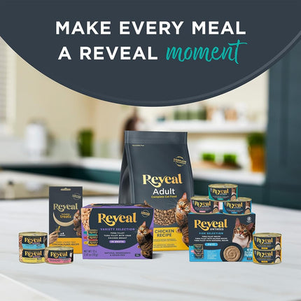 Reveal Natural Wet Cat Food Tuna with Seaweed in Broth, 24x70g Tins
