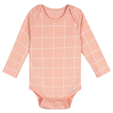 Gerber Baby Girls' 6-Pack Long-Sleeve Onesies Bodysuits, Horses, 3-6 Months