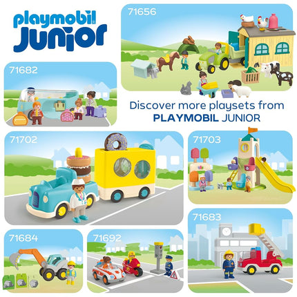 Playmobil | JUNIOR | Fun trash collection vehicle | Toy from 1 year | Gift for toddlers | Sustainable toy with collecting function & accessories | 71774