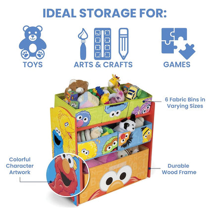Delta Children Multi-Bin Toy Organizer, Sesame Street