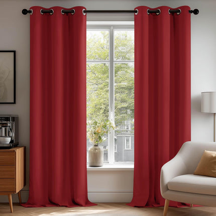 Paneles Deconovo con Ojetes para Ventana, Cortinas Opacas Térmicas Aislantes que Oscurecen la Habitación para Cuarto de Bebé, 38 x 72 Pulgadas, Caqui, 2 Paneles