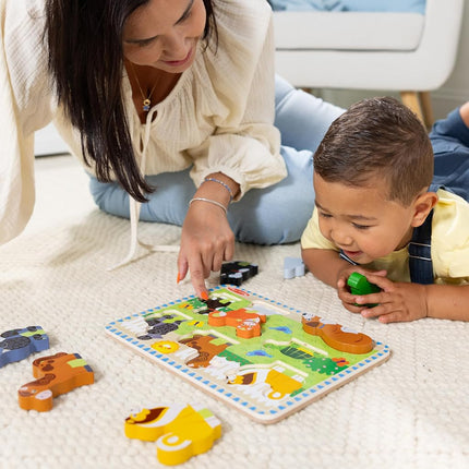 SABLON Melissa and Doug 3724 Stacking Puzzle 3-D 8 Pieces Pets Theme