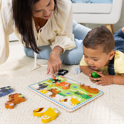 SABLON Melissa y Doug 3724 Rompecabezas Apilable 3D 8 Piezas Tema Mascotas