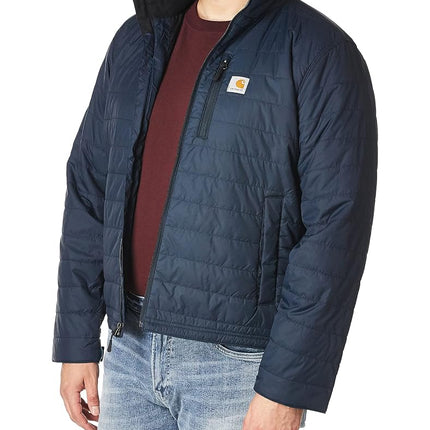 Carhartt Men's Big Tall Rain Defender Relaxed Fit Lightweight Insulated Jacket, Navy, L Big Tall