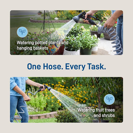 Orbit 26382 Coil Garden Hose, Gray, 25'