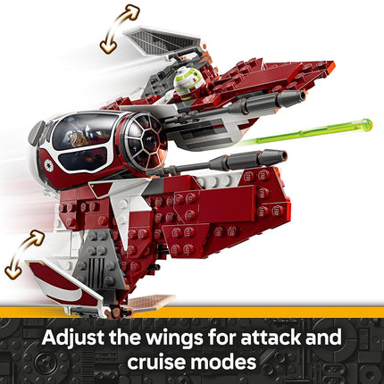LEGO Star Wars Ahsoka’s Jedi Interceptor Building Toy for 8+ Year Old Boys & Girls, Set Features 2 Minifigures with Lightsabers and Droid Figure for The Clone Wars Fans, Buildable Kids Toy 75401