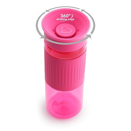 Munchkin® Miracle® 360 Spill Proof Sippy Cups, 24 and 10 Ounce, 2 Pack, Pink – Toddler and Adult Set