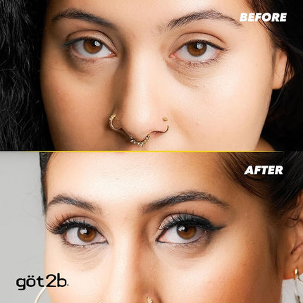 got2b Glued 2-in-1 Brow Gel & Edge Control, 0.54 Fl Oz, Strong Hold Styling Eyebrow Gel and Hair Mascara for Flyaways and Frizz with Castor Oil, Sweat-Resistant with Quick Dry, Clear Finish