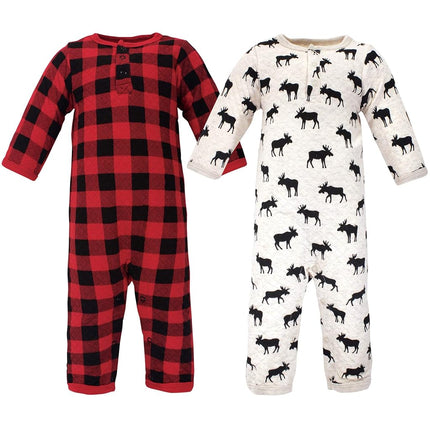 Hudson Baby Unisexo Bebé Mamelucos Acolchados Premium, Alce, 0-3 Meses