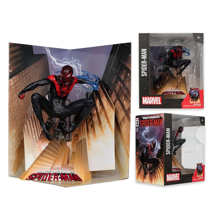 McFarlane Marvel Spider-Man 1:10th Scale Collectible with Scene (Miles Morales: Spider-Man #1) Toys