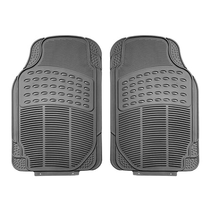 FH Group Car Floor Mats - Heavy-Duty Rubber Floor Mats for Cars, Universal Fit 3 Rows Full Set, Trimmable Automotive Floor Mats, ClimaProof Floor Mats, Floor Mats For SUVs, Truck Floor Mats Gray