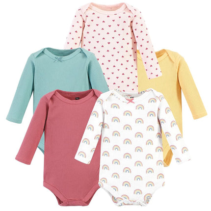 Hudson Baby Mamelucos térmicos de manga larga unisex para bebé, arcoíris creativos, 6-9 meses, arcoíris creativos, 6-9 meses