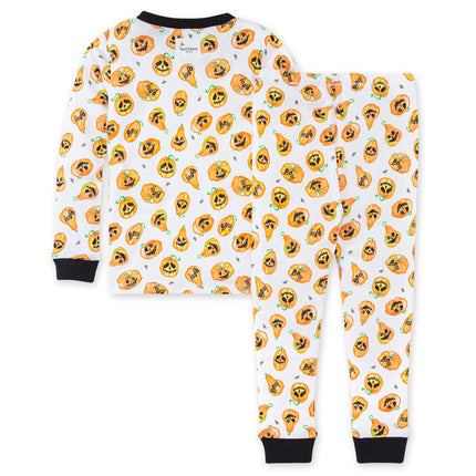 Burts Bees Baby Clothing Baby Pijamas Familiares de 2 Piezas a Juego para Fiestas de Algodón Orgánico, Talla de Calabaza, 24 Meses