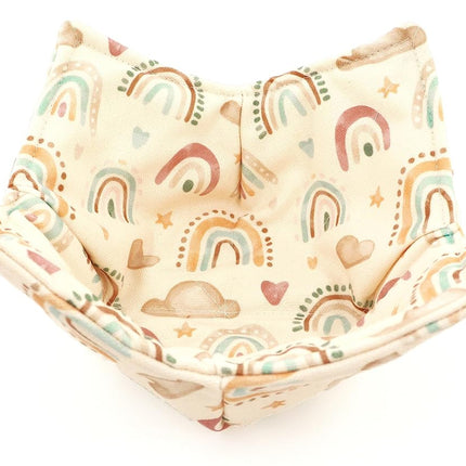 ROGITU Cotton Microwavable Bowl Cozy, Microwave-Safe Hot Bowl Holders, Soup Bowl Cozy Bowl Hot Pads (E)