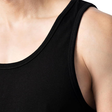 Fruit of the Loom Men's EverSoft Cotton Sleeveless Moisture Wicking T-Shirts with Odor Control, Tank - 2 Pack - Black Ink, Medium