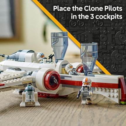 LEGO Star Wars ARC-170 Starfighter Building Toy for 9+ Year Old Boys & Girls, Vehicle Set with 3 Minifigures, Plus an R4-P44 Droid Figure, Buildable Kids Toy for Revenge of The Sith Fans 75402