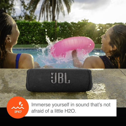 JBL Flip 6 (Green) + Bundle with Case Logic Braided USB Type-C Charge & Sync (6 feet, Gray)