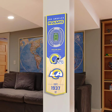 YouTheFan NFL Los Angeles Rams Bandera 3D de Estadio 8x32 - SoFi Stadium