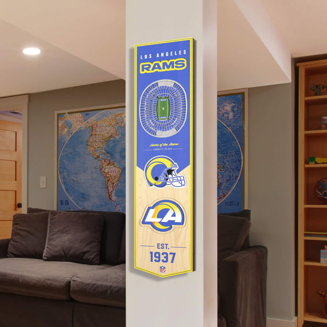 YouTheFan NFL Los Angeles Rams 3D Stadium 8x32 Banner - SoFi Stadium