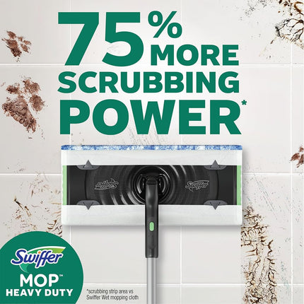Swiffer Sweep and Mop Deluxe, 2-in-1 Floor Mopping and Sweeping Kit, 1 Device, 5 Sweep Refills, 12 Mop Refills