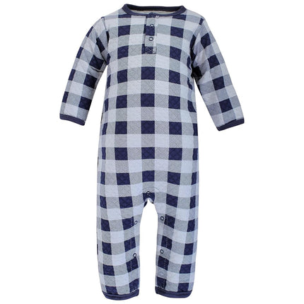 Hudson Baby Unisex Baby Premium Quilted Coveralls, Construction, 0-3 Months