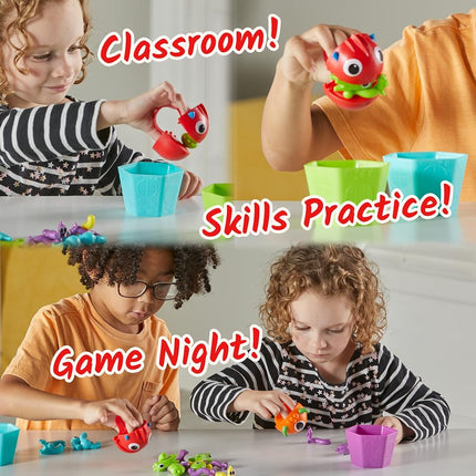 Learning Resources Grab That Monster Fine Motor Activity Set - Toddler Skills Games, Occupational Therapy Toys, Preschool Learning Activities