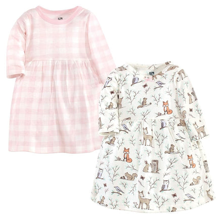 Hudson Baby Baby Girls' Cotton Dresses, Enchanted Forest, 9-12 Months