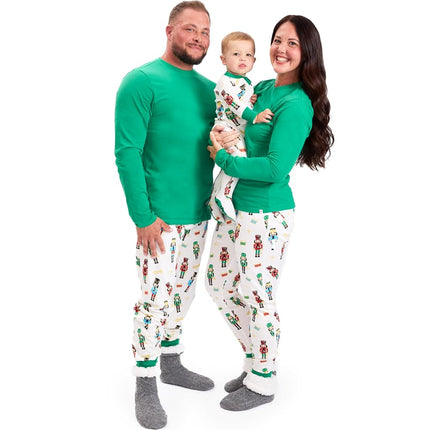 HonestBaby Family Matching Holiday Pajamas Organic Cotton for Men, Women, Kids, Toddlers, Baby Boys, Girls, Unisex Pets, Nutcracker, Medium
