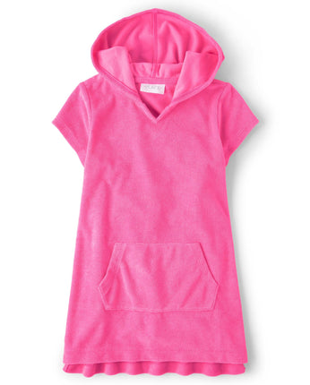 The Children's Place Girls' Hooded Swim Coverups, 