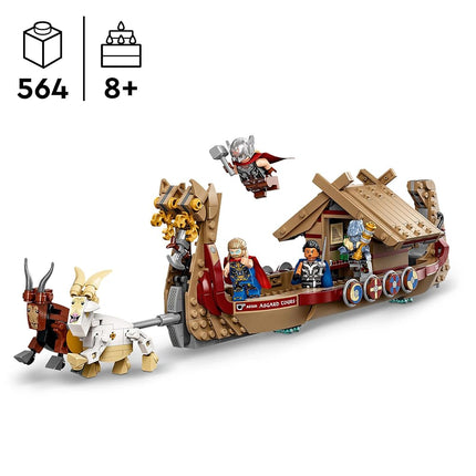 LEGO 76208 Marvel The Goat Boat Buildable Thor Set With Toy Ship, Stormbreaker And 5 Minifigures, Avengers Gifts Kids, Boys And Girls 8 Plus Year Old