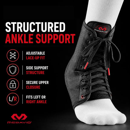 McDavid Lightweight Ankle Brace (Black, X-Small)