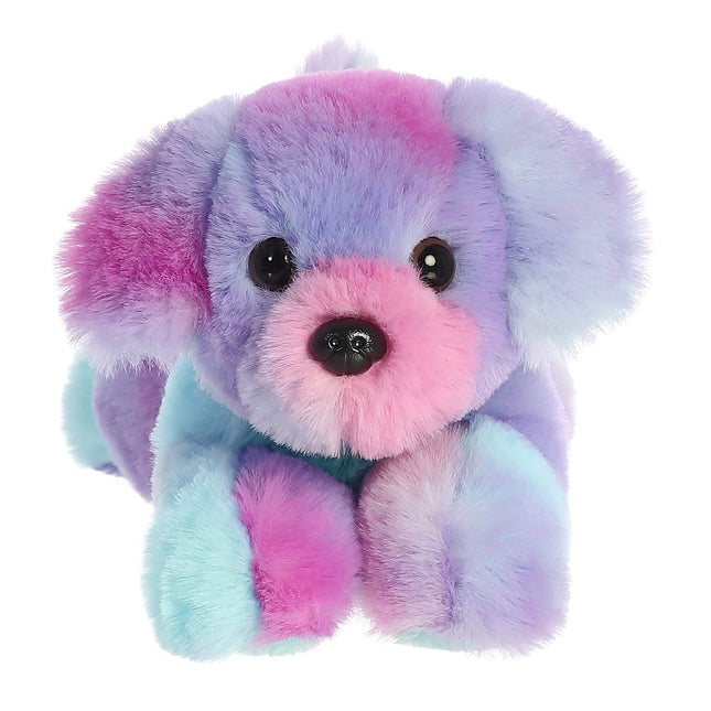 Aurora Adorable Mini Flopsie Puppy Stuffed Animal - Playful Ease - Timeless Companions - Rainbow 8 Inches
