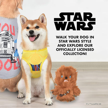 Star Wars for Pets C3PO Small Dog Harness, Yellow with D-Ring | No Pull Machine Washable Merch Costume (S), FF13160