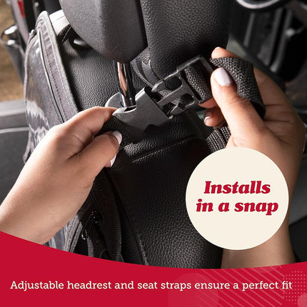 Car Back Seat Organizer with Larger Protection & Storage - 12 Compartments including iPad Holder, Reinforced Corners to Prevent Sag, Eco Friendly Materials - Great Travel Accessory for Kids