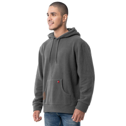 Sudadera con capucha Wrangler Sherpa para hombre, gris carbón, 3XL