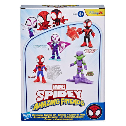 Spidey and his Amazing Friends Marvel Web-Slinging Adventure Set, Spider-Man Action Figures, Grün