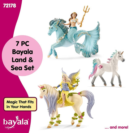 Schleich Bayala - 7Pc Bayala Unicorn Starter Playset - Kids Ages 5+ | 72178