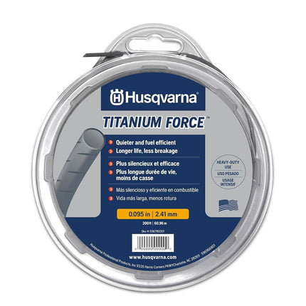 Husqvarna 639005102 Titanium Force String Trimmer Line .095-Inch by 1/2-Pound Donut