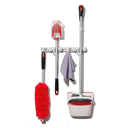 OXO Good Grips Wall-Mounted Mop and Broom Organizer