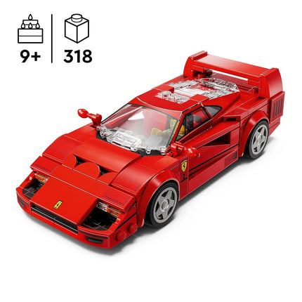 LEGO® Speed Champions Ferrari F40 Supercar 76934 Buildable Vehicle, Toy Model Car Playset with Driver Minifigure, Collectible Building Set for Kids, Toy for Boys and Girls