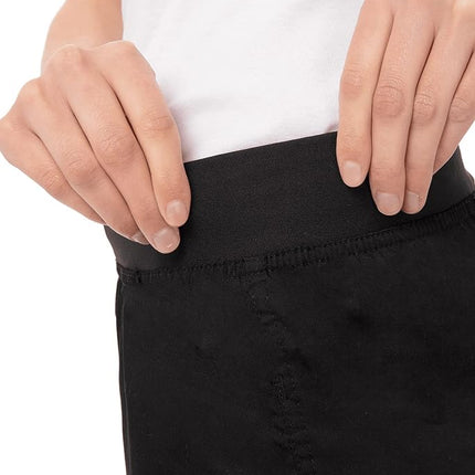 Chef Works Women's Lightweight Slim Chef Pants, Black, XXXL