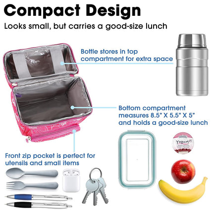 J World Corey Kids Lunch Bag. Insulated Lunch-Box for Girls, Women, Aloha