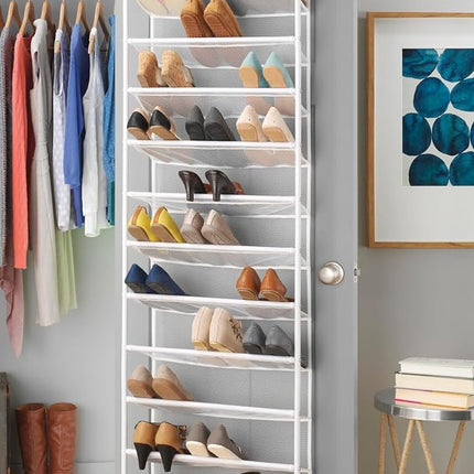 Whitmor, White 36-Pair Over The Door Shoe Organize