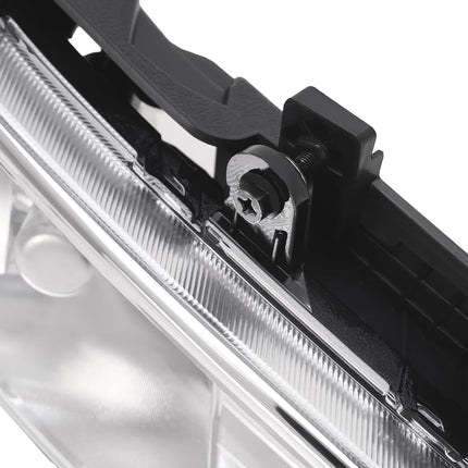 HECASA Pair Fog Light Compatible with 2013-2016 Hyundai Santa Fe Sport Halogen Front Bumper Driving Fog Lamp Clear Lens Plastic Driver & Passenger Side