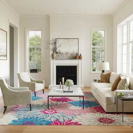 Nourison PSN17 Passion Area Rug, 6'7" x9'6, Grey