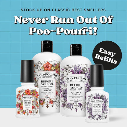 Poo-Pourri Before-You-Go Toilet Spray Refill, Fresh Sea Salt, 16 Fl Oz