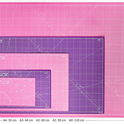 Elan A0 Cutting Mat A0 INCH Pink and Purple, 5-Ply Craft Mat, Self-Healing Cutting Board Craft, Art Mat, Self Healing Cutting Boards 48 x 36 INCH, Dressmaking Accessories for Sewing, Quilting